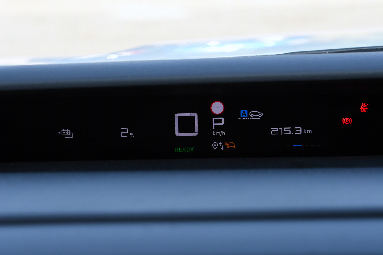 An EV almost out of charge