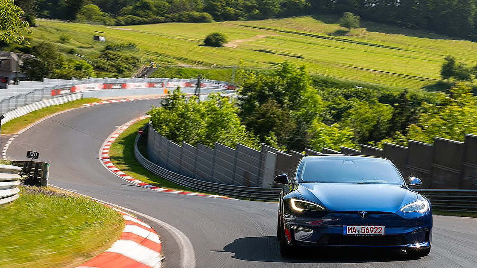 5. Tesla Model S Plaid - 7m 25sec Tesla Model S Plaid