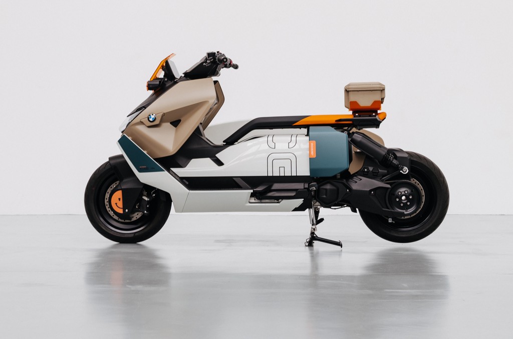 New BMW CE 04 Vagabund is an e-moped that can carry a surfboard